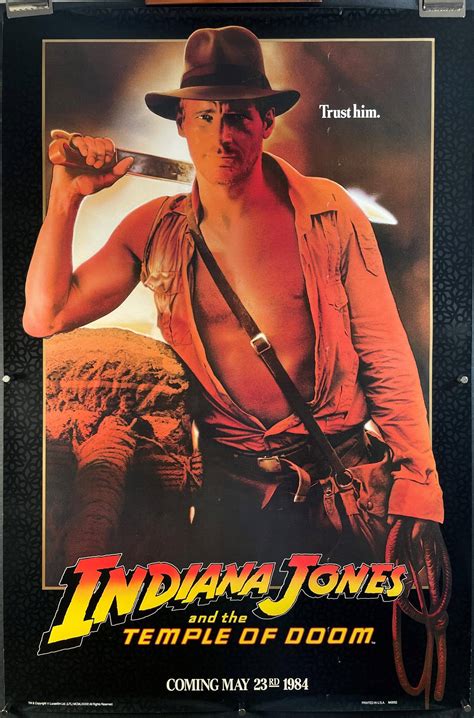 Vintage Excellent! 1984 Indiana Jones & the Temple of Doom 